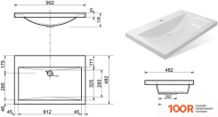 Умывальник Эстет МОНАКО 90 (400429)