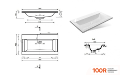 Умывальник Эстет RAVA SILK 90X48 ФР-00014961 (400405)