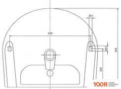 Умывальник Лобненский стройфарфор АНТЕЙ 55 10/1/5/1-77 (400354)