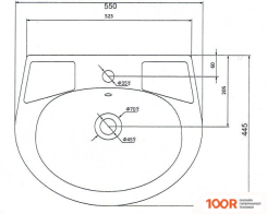 Умывальник Лобненский стройфарфор АНТЕЙ 55 10/1/5/1-76 (400353)