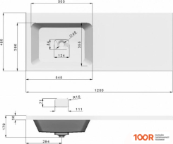 Умывальник Какса-А KAMILLA 120 L (400345)