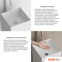 Умывальник Wellsee PURE BY WELLSEE 230712000 (ОТДЕЛЬНОСТОЯЩИЙ, БЕЗ ОТВЕРСТИЯ ПОД СМЕСИТЕЛЬ, МАТОВЫЙ БЕЛЫЙ) (400294)