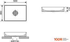 Умывальник Wellsee PURE BY WELLSEE 150704001, 2 В 1 (400278)