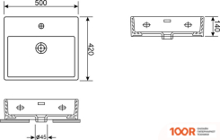 Умывальник Wellsee GRACEFUL PRO 150902001, 2 В 1 (400210)
