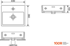 Умывальник Wellsee GRACEFUL PRO 150901001, 2 В 1 (400208)