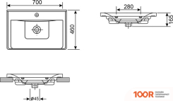 Умывальник Wellsee FREEDOM 151105001, 2 В 1 (400184)