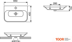 Умывальник Wellsee ECLATANT 2.0 151401001, 2 В 1 (400135)