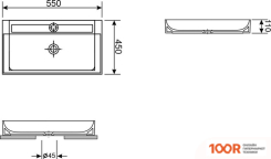 Умывальник Wellsee DESIRE 151501001, 2 В 1 (400121)