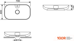Умывальник Wellsee CROQUIS 2.0 150402001, 2 В 1 (400113)