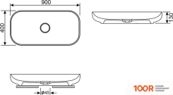 Умывальник Wellsee CROQUIS 150310001, 2 В 1 (400109)