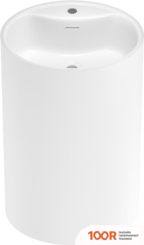 Умывальник Wellsee COQUILLAGE 232802000 (ОТДЕЛЬНОСТОЯЩИЙ, С ОТВЕРСТИЕМ ПОД СМЕСИТЕЛЬ, ЦВЕТ МАТОВЫЙ БЕЛЫЙ) (400079)