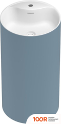 Умывальник Wellsee CHALICE PERFECTION 230628000 (ОТДЕЛЬНОСТОЯЩИЙ, С ОТВЕРСТИЕМ ПОД СМЕСИТЕЛЬ, ЦВЕТ МАТОВЫЙ СВЕТЛО-СИНИЙ/ГЛЯНЦЕВЫЙ БЕЛЫЙ) (400019)