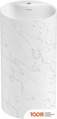 Умывальник Wellsee CHALICE PERFECTION 230626000 (ОТДЕЛЬНОСТОЯЩИЙ, С ОТВЕРСТИЕМ ПОД СМЕСИТЕЛЬ, ЦВЕТ МАТОВЫЙ БЕЛЫЙ МРАМОР/ГЛЯНЦЕВЫЙ БЕЛЫЙ) (400017)