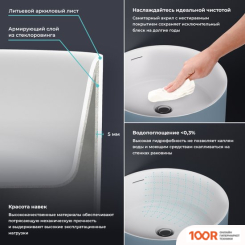 Умывальник Wellsee CHALICE PERFECTION 230621000 (ОТДЕЛЬНОСТОЯЩИЙ, БЕЗ ОТВЕРСТИЯ ПОД СМЕСИТЕЛЬ, ЦВЕТ МАТОВЫЙ СВЕТЛО-СИНИЙ/ГЛЯНЦЕВЫЙ БЕЛЫЙ) (400012)