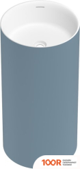 Умывальник Wellsee CHALICE PERFECTION 230621000 (ОТДЕЛЬНОСТОЯЩИЙ, БЕЗ ОТВЕРСТИЯ ПОД СМЕСИТЕЛЬ, ЦВЕТ МАТОВЫЙ СВЕТЛО-СИНИЙ/ГЛЯНЦЕВЫЙ БЕЛЫЙ) (400012)