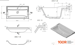 Умывальник Versalia FIESTA 100 GREY (399821)