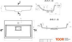 Умывальник Versalia ABSOLUTE 70 BLACK (399805)