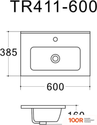 Умывальник Uptrend CHARO 60 (ГЛЯНЦЕВЫЙ БЕЛЫЙ) (399744)