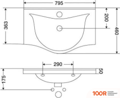 Умывальник Toppus ALBATROSS 80 0303.007 (399702)
