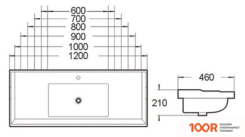 Умывальник SantiLine SL-2112 (70) (399611)