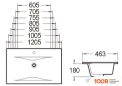 Умывальник SantiLine SL-2110 (100) (399601)