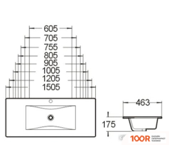 Умывальник SantiLine SL-2102 (100) (399592)