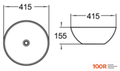 Умывальник SantiLine SL-1039 (399483)
