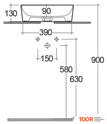 Умывальник Rak Ceramics FEELING FEECT4200AWHA (399257)