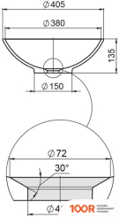 Умывальник Radostone SFERA (КРЕМ) (399249)