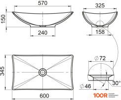 Умывальник Radostone GRACIA (КАРАМЕЛЬ) (399195)