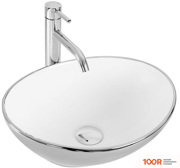 Умывальник Pea SOFIA (СЕРЕБРИСТЫЙ/БЕЛЫЙ) (399121)