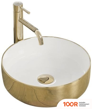 Умывальник Pea SAMI (ЗОЛОТИСТЫЙ/БЕЛЫЙ) (399111)