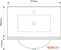 Умывальник Oliveeka S90 (БЕЛЫЙ) (399030)