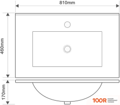 Умывальник Oliveeka S80 (БЕЛЫЙ) (399028)