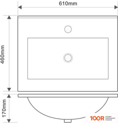 Умывальник Oliveeka S60 (БЕЛЫЙ) (399025)