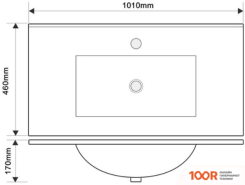 Умывальник Oliveeka S100 (ЧЕРНЫЙ) (399023)