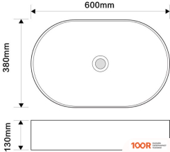 Умывальник Oliveeka 9689A (БЕЛЫЙ) (399012)