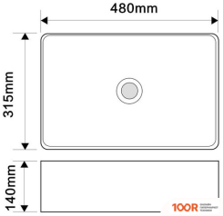 Умывальник Oliveeka 9686B (БЕЛЫЙ) (399011)