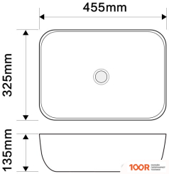 Умывальник Oliveeka 9387B (БЕЛЫЙ) (399002)