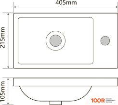 Умывальник Oliveeka 9268 (БЕЛЫЙ) (399001)