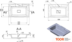 Умывальник Miraggio TORONTO MATT (БЕЛЫЙ) (398960)