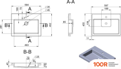 Умывальник Miraggio MIDLAND MATT (БЕЛЫЙ) (398886)