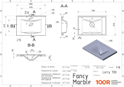 Умывальник Miraggio LORRY 700 (БЕЛЫЙ, ГЛЯНЦЕВЫЙ) (398855)