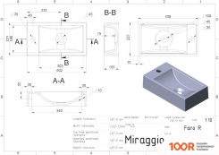 Умывальник Miraggio FARO R 408 (ЧЕРНЫЙ МАТОВЫЙ) (398778)