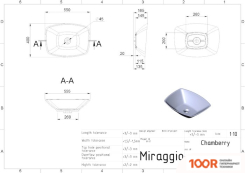 Умывальник Miraggio CHAMBERY 550 (ЧЕРНЫЙ МАТОВЫЙ) (398716)