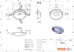 Умывальник Miraggio BELLA 543 (БЕЛЫЙ, МАТОВЫЙ) (398692)