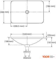 Умывальник Maxonor Pure Life PASION PL-SK409C3-18 (4836) НАКЛАДНОЙ (БЕЛЫЙ ГЛЯНЕЦ) (398595)