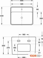 Умывальник Maxonor Pure Life MISTICO PL-SK708350-18 ПОДВЕСНОЙ (БЕЛЫЙ ГЛЯНЕЦ) (398591)