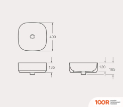 Умывальник Maxonor Pure Life FUTURO PL-SK202C3-18 (4040) НАКЛАДНОЙ (БЕЛЫЙ ГЛЯНЕЦ) (398584)