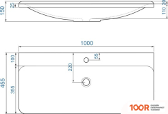 Умывальник Madera SOLO 100X46 (398565)